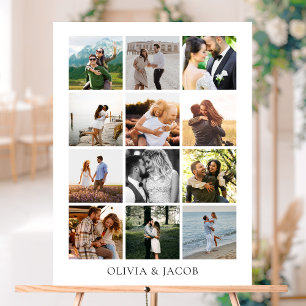 Moderne Minimalistische Foto Galerie Hochzeit Acrylschild