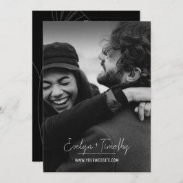 Moderne Minimalistische Foto Hochzeit einladen, Sc Einladung
