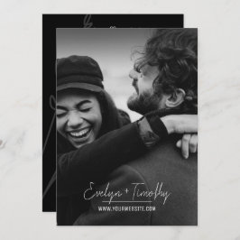 Moderne Minimalistische Foto Hochzeit einladen, Sc Einladung