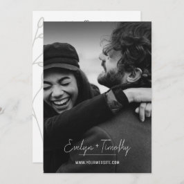 Moderne Minimalistische Foto Hochzeit einladen, we Einladung