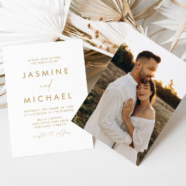 Moderne Minimalistische Foto-Hochzeit Einladung