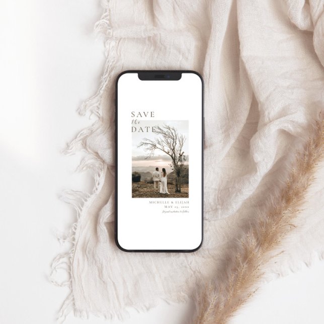Moderne Minimalistische Foto-Hochzeit Save The Date (Von Creator hochgeladen)
