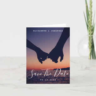 Moderne Minimalistische Foto-Hochzeit spart das Da Ankündigung