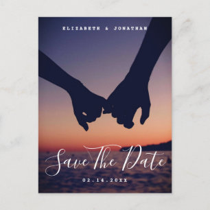 Moderne Minimalistische Foto-Hochzeit spart das Da Ankündigungspostkarte