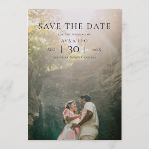 Moderne Minimalistische Foto-Hochzeit - Termin mer Save The Date