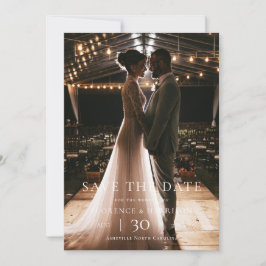 Moderne Minimalistische Foto-Hochzeit - Termin mer Save The Date