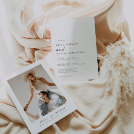Moderne Minimalistische Foto Hochzeitseinladung Einladung
