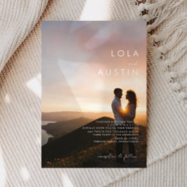 Moderne Minimalistische Foto Hochzeitseinladung Einladung