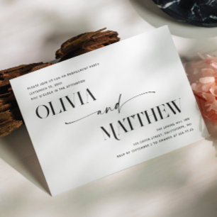 Moderne minimalistische Foto Hochzeitsfeier Einladung