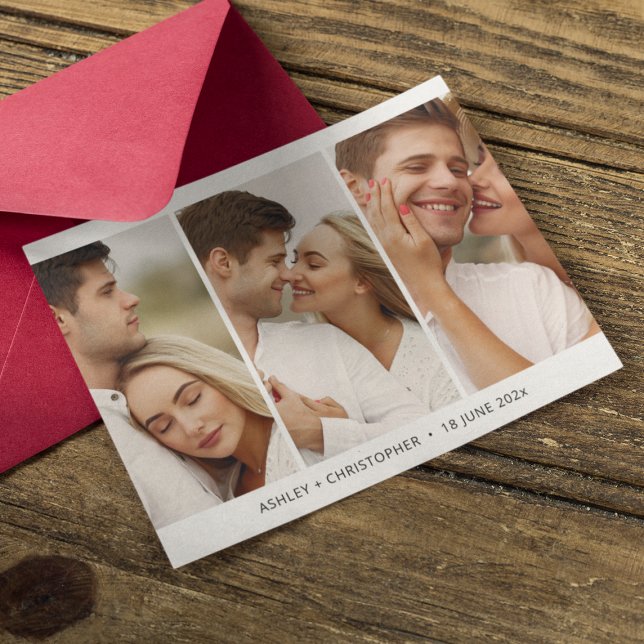 Moderne Minimalistische Foto Save the Date Card (Von Creator hochgeladen)