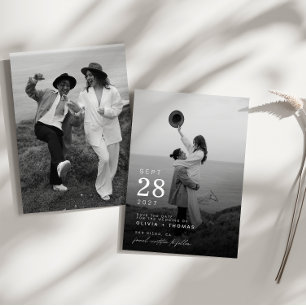 Moderne & Minimalistische Foto-Save-the-Date-Karte Einladung