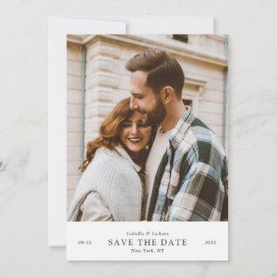 Moderne minimalistische Foto-Save-the-Date-Karte, Save The Date
