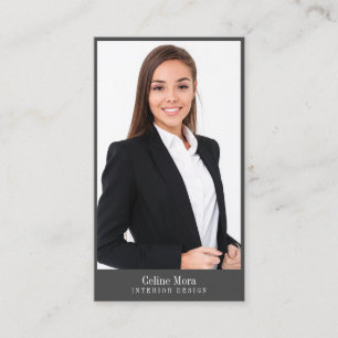 Moderne Minimalistische Foto-Typografie-Visitenkar Visitenkarte