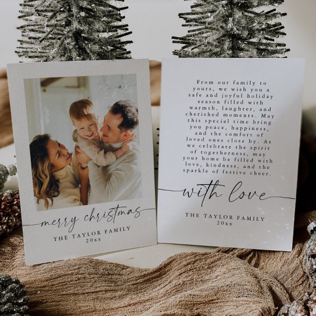 Moderne Minimalistische Foto-Weihnachtskarte Einladung (Von Creator hochgeladen)