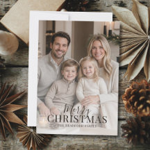 Moderne minimalistische Foto-Weihnachtskarte