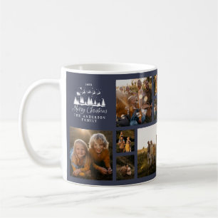 Moderne minimalistische Fotocollage Weihnachten na Kaffeetasse
