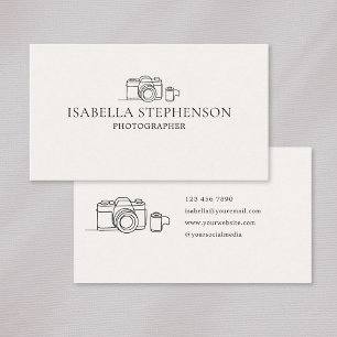 Moderne minimalistische Fotografie handgezeichnete Visitenkarte