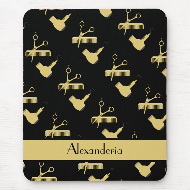 Moderne Minimalistische Friseursalons Mousepad (Vorne)