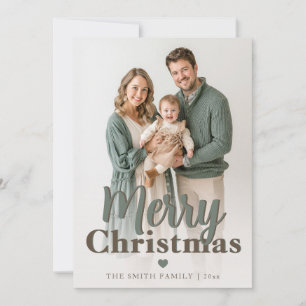 Moderne minimalistische frohe Weihnachten Familien