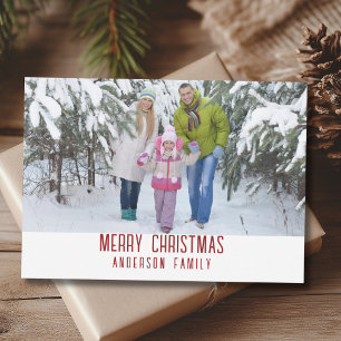Moderne minimalistische Frohe Weihnachten Familien