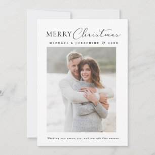 Moderne minimalistische Frohe Weihnachten Paar-Fot