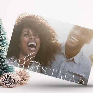 Moderne minimalistische fröhliche Weihnachtskarte Feiertagskarte