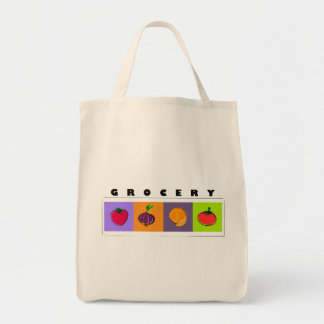 Moderne Minimalistische Früchte- und Gemüse-Illust Tragetasche
