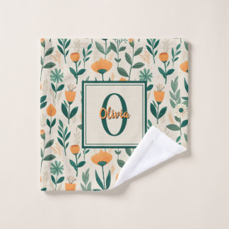 Moderne Minimalistische Frühlingsblumen Waschlappen
