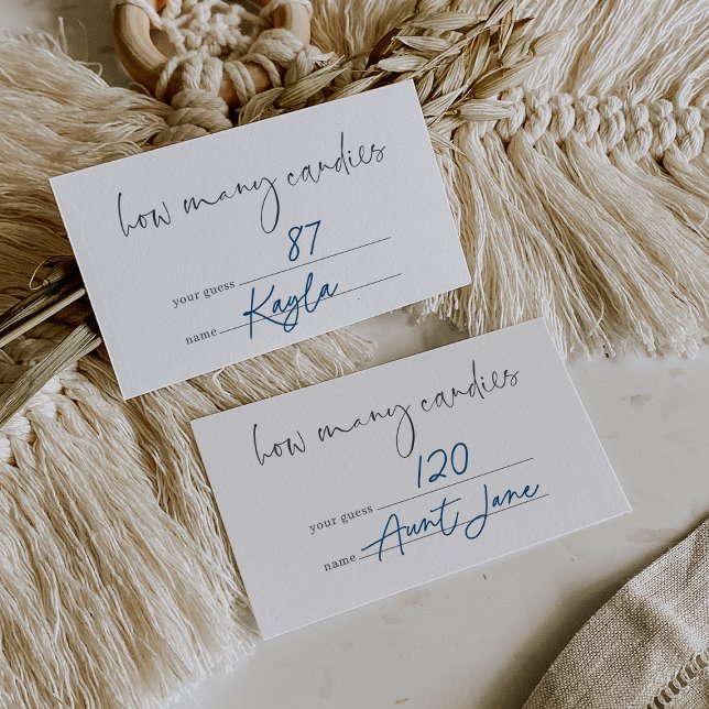 Moderne Minimalistische Game Card für Candy Guessi Begleitkarte (Von Creator hochgeladen)