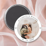 Moderne Minimalistische Gastgeschenk Hochzeit des  Magnet<br><div class="desc">Moderner Minimalistischer Magnet für Foto-Gastgeschenk Hochzeiten mit neuem Weds</div>