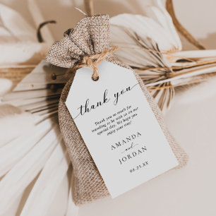 Moderne Minimalistische Gastgeschenk Hochzeit Geschenkanhänger