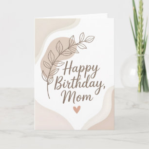 Moderne minimalistische Geburtstagskarte für Mama Karte