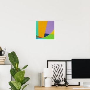 Moderne minimalistische geometrische Blöcke Quadra Poster