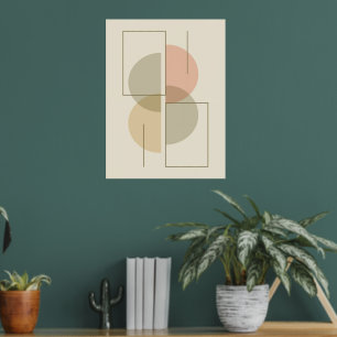 Moderne minimalistische geometrische Formen Foliendrucke