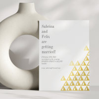 Moderne Minimalistische geometrische Kunsthochzeit