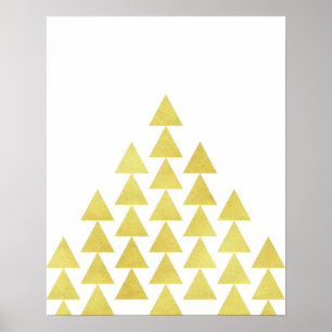 Moderne minimalistische geometrische Triangle-Kuns Poster