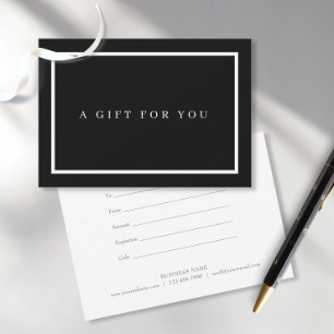 Moderne minimalistische Geschenkkarte
