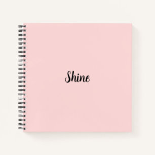 Moderne minimalistische Gestaltung in Shine Pink Notizbuch