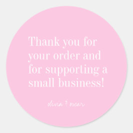 Moderne Minimalistische Girly Pink Editable Vielen Runder Aufkleber