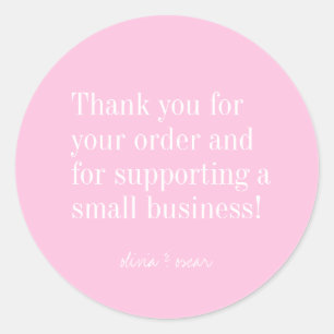 Moderne Minimalistische Girly Pink Editable Vielen Runder Aufkleber