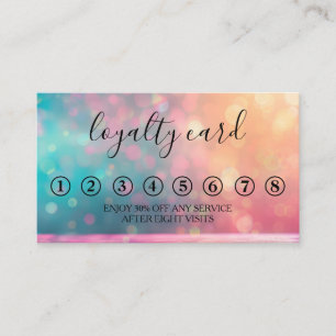 Moderne minimalistische Glitter-Bokeh-Treuekarte Visitenkarte