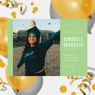 MODERNE MINIMALISTISCHE GLÜCKWUNSCH GRADUATE INVIT EINLADUNG