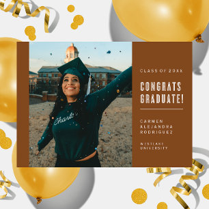 MODERNE MINIMALISTISCHE GLÜCKWUNSCH GRADUATE INVIT EINLADUNG