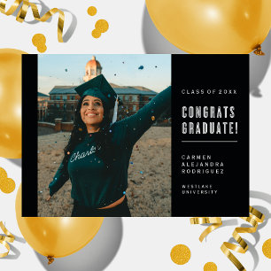MODERNE MINIMALISTISCHE GLÜCKWUNSCH GRADUATE INVIT EINLADUNG