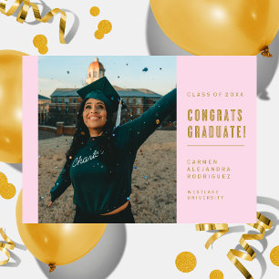 MODERNE MINIMALISTISCHE GLÜCKWUNSCH GRADUATE INVIT EINLADUNG