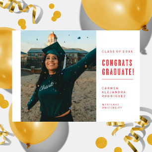 MODERNE MINIMALISTISCHE GLÜCKWUNSCH GRADUATE INVIT EINLADUNG