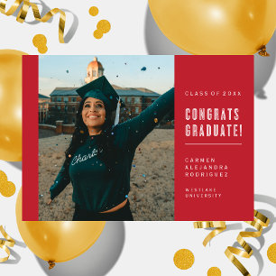 MODERNE MINIMALISTISCHE GLÜCKWUNSCH GRADUATE INVIT EINLADUNG