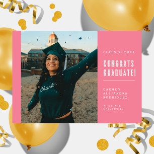 MODERNE MINIMALISTISCHE GLÜCKWUNSCH GRADUATE INVIT EINLADUNG