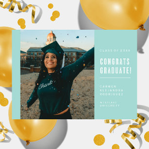 MODERNE MINIMALISTISCHE GLÜCKWUNSCH GRADUATE INVIT EINLADUNG