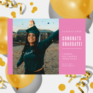 MODERNE MINIMALISTISCHE GLÜCKWUNSCH GRADUATE INVIT EINLADUNG